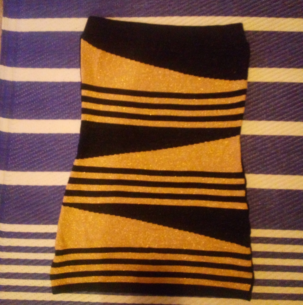 Women's black & gold dress